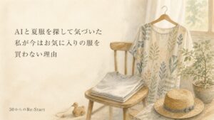 AIと夏服を探して気づいた、私が今はお気に入りの服を買わない理由